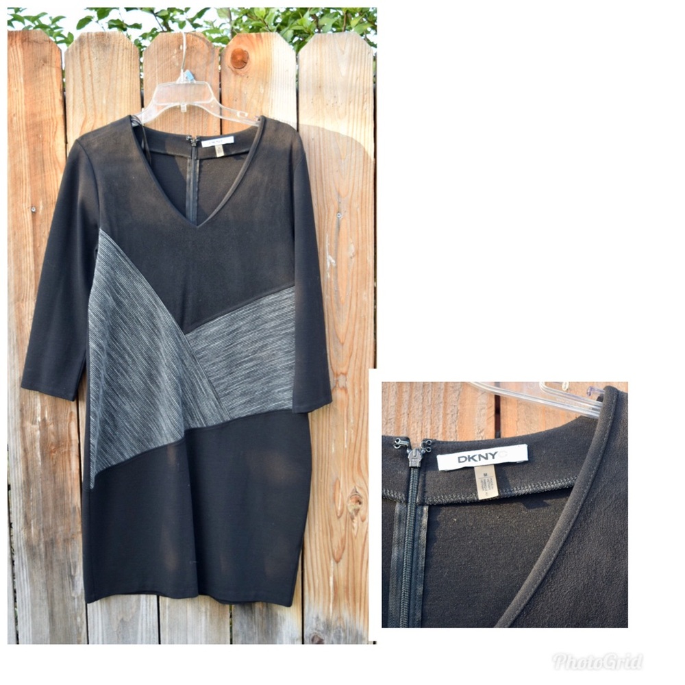 DKNYC Black Suede Dress Size M